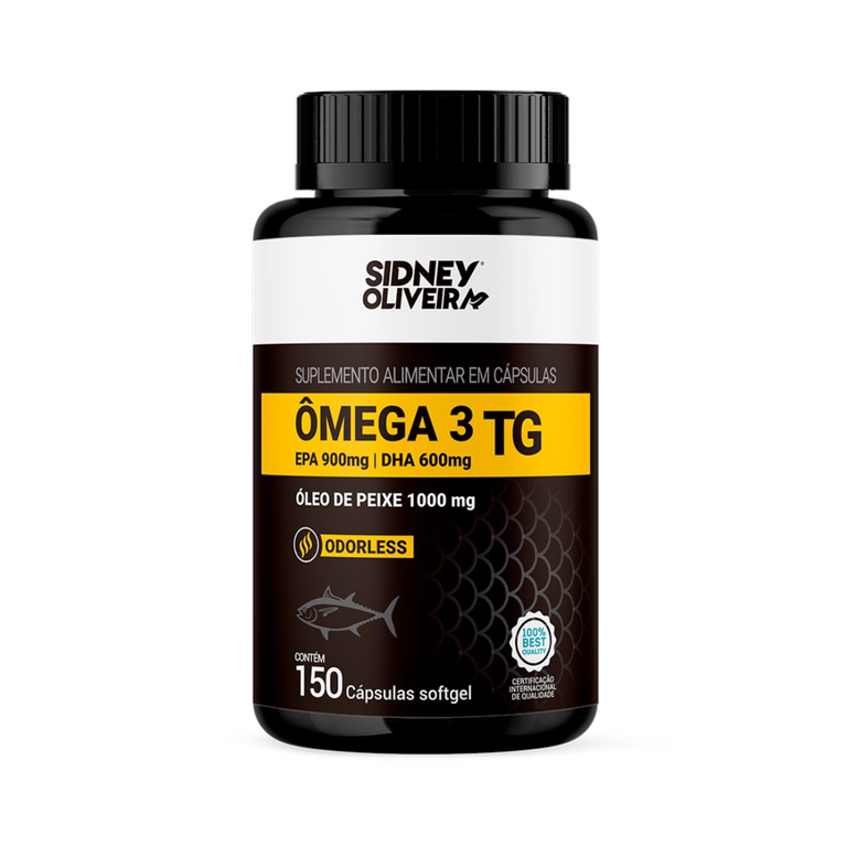 Ômega 3 TG Odorless 1000Mmg 150 cápsulas softgel Sidney Oliveira