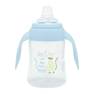 Copo Antivazamento Lolly Baby Zoo com Alça Silicone Azul 250ml