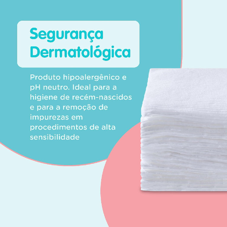 Algodão Quadrado QuadryBaby Lolly Bebê e Skincare 50 Un.