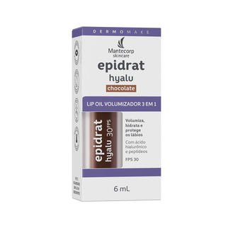 Lip Oil Volumizador 3 em 1 Epidrat Hyalu Chocolate FPS 30 6ml