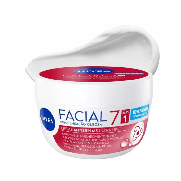 KIT COM 2 Hidratante Facial Nívea Antissinais Creme 100g