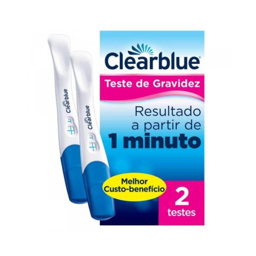 Teste de Gravidez Clearblue Pregnancy Plus - Contém 2 unidades - Drogaria Poupa Centro