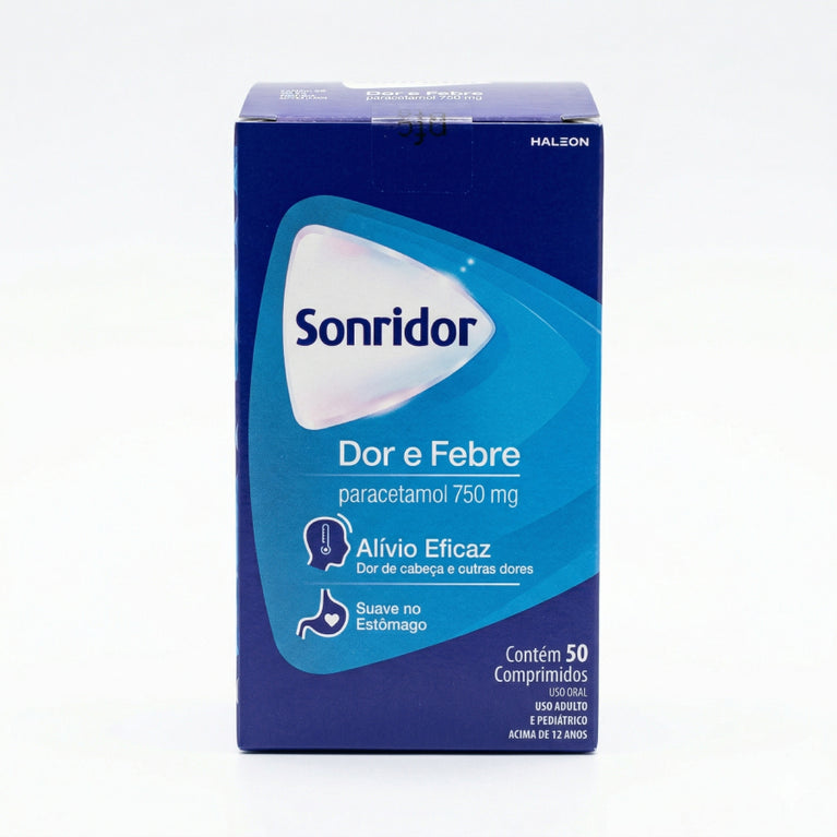 Sonridor Dor e Febre Paracetamol 750mg Pack com 50 Comprimidos