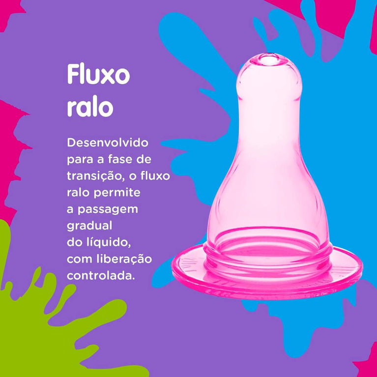 Lolly Bico De Mamadeira Silicone R Rosa