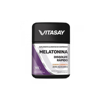 Melatonina 0,21mg Vitasay Laranja 90 comprimidos - Drogaria Poupa Centro