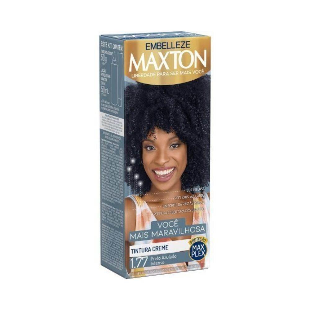 Tintura Maxton Nº1.77 Preto Azulado Intenso - 60G - Drogaria Poupa Centro