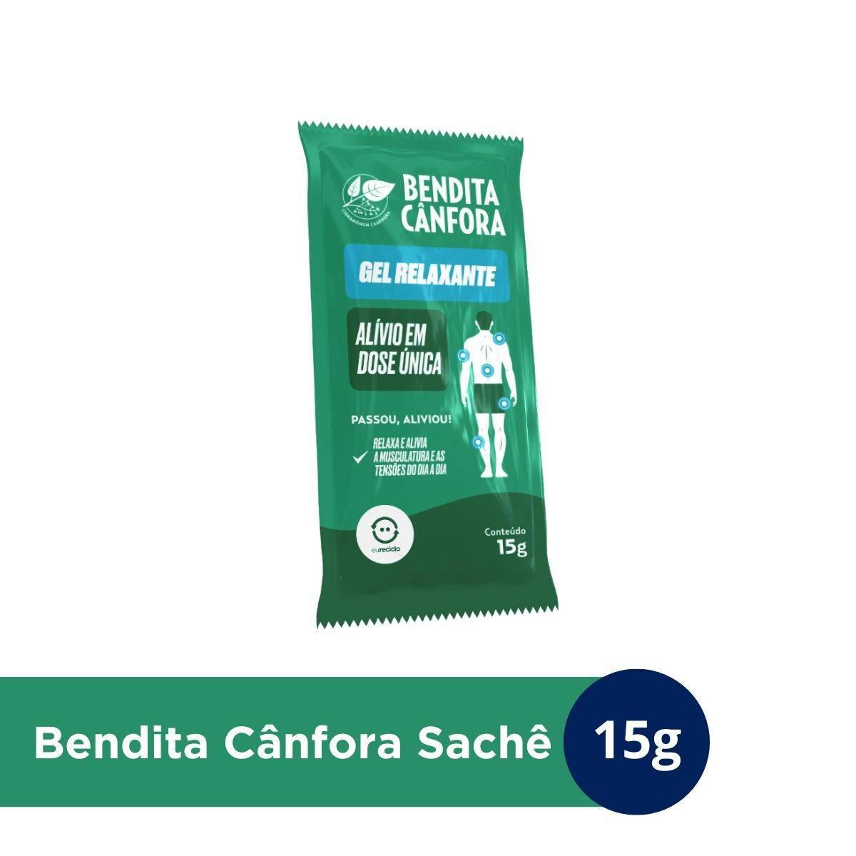 Bendita Canfora Gel Relaxante 15G Sache - Drogaria Poupa Centro