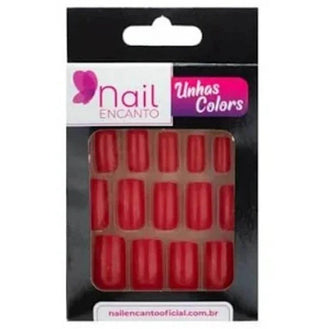 Unhas Fhaces Nail Encanto Colors Vermelho Curta - 24 Unidades - Drogaria Poupa Centro