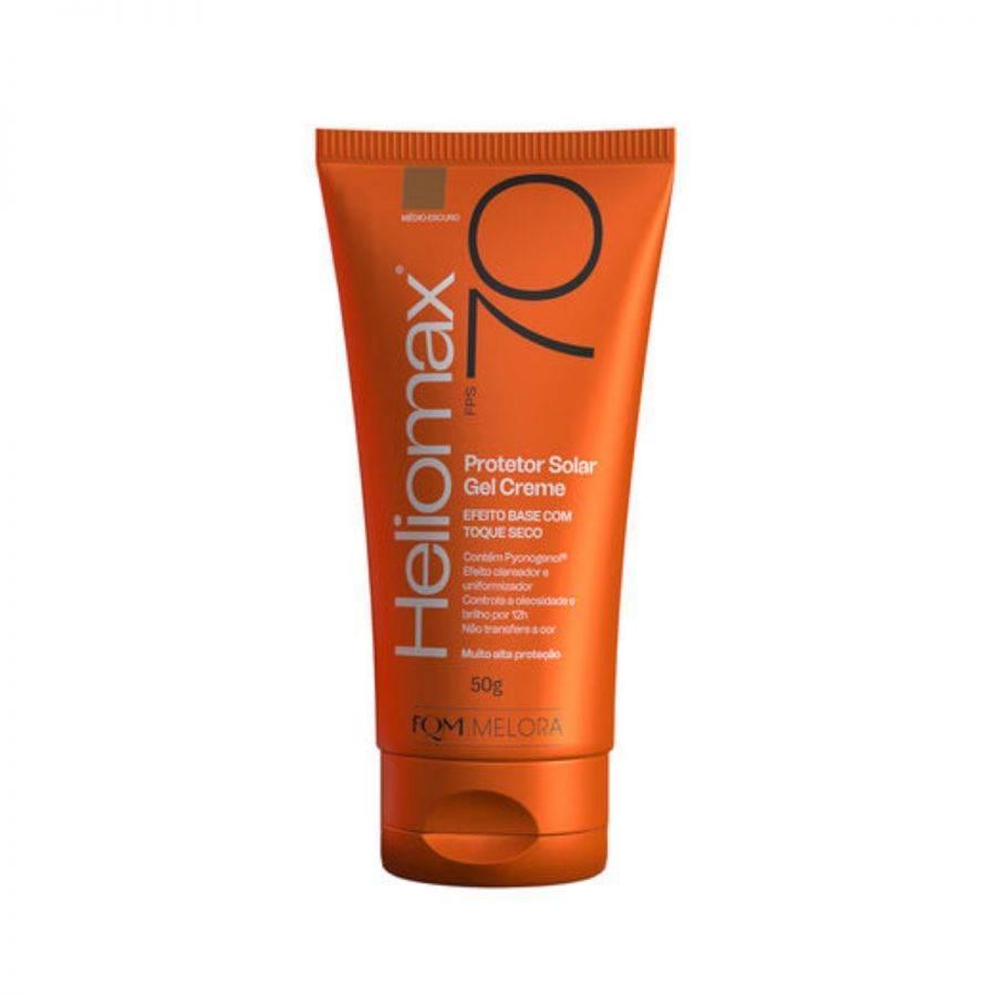 Protetor Solar Facial Heliomax Médio Escuro FPS 70 Com 50g - Drogaria Poupa Centro