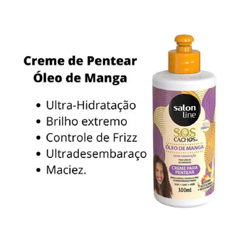 Creme para Pentear Sos Cachos Óleo de Manga Salon Line 300ml