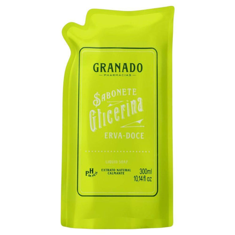 Sabonete Líquido Granado Glicerina Erva Doce - 300ml - Drogaria Poupa Centro