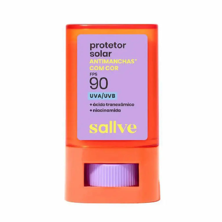 Protetor Solar Facial Bastão Sallve FPS 90 Antimanchas Cor 3 15g