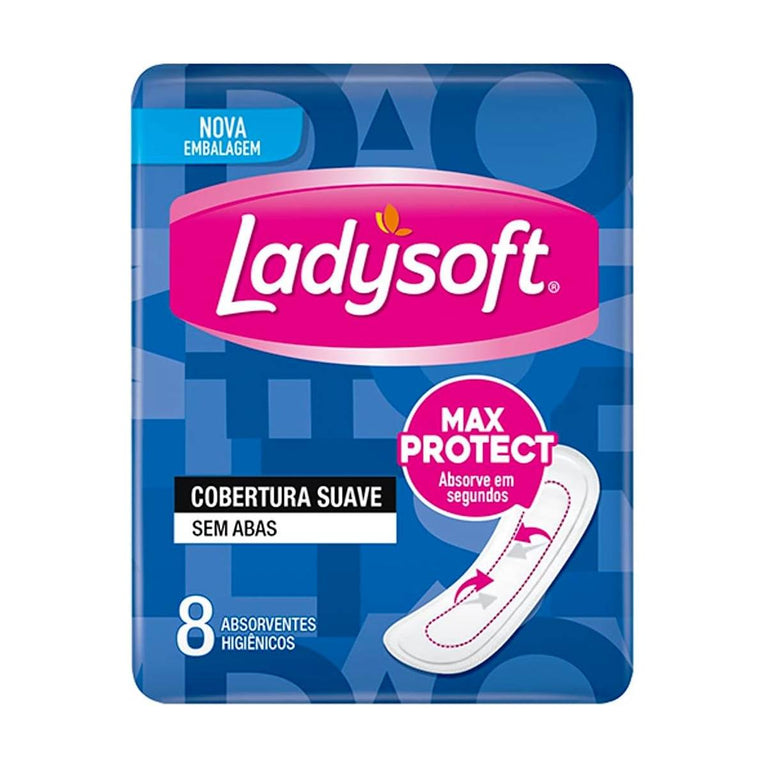 Absorvente Ladysoft Verde Médio 8 Unidades - Proteção e Conforto