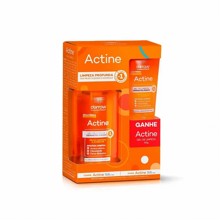 Kit Actine Sabonete Gel De Limpeza Profunda 140g + 40g