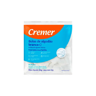 Algodão em Bolas Cremer 50g Alta Absorção
