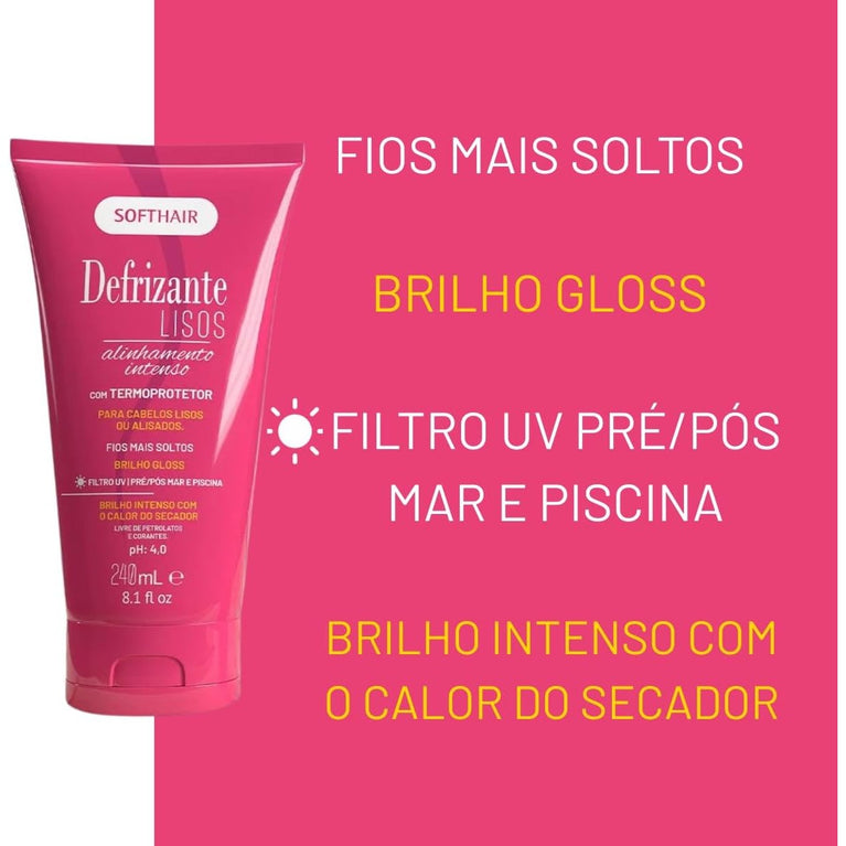 Soft Hair - Defriz Soft Hair Bisnaga 240Ml Lisos