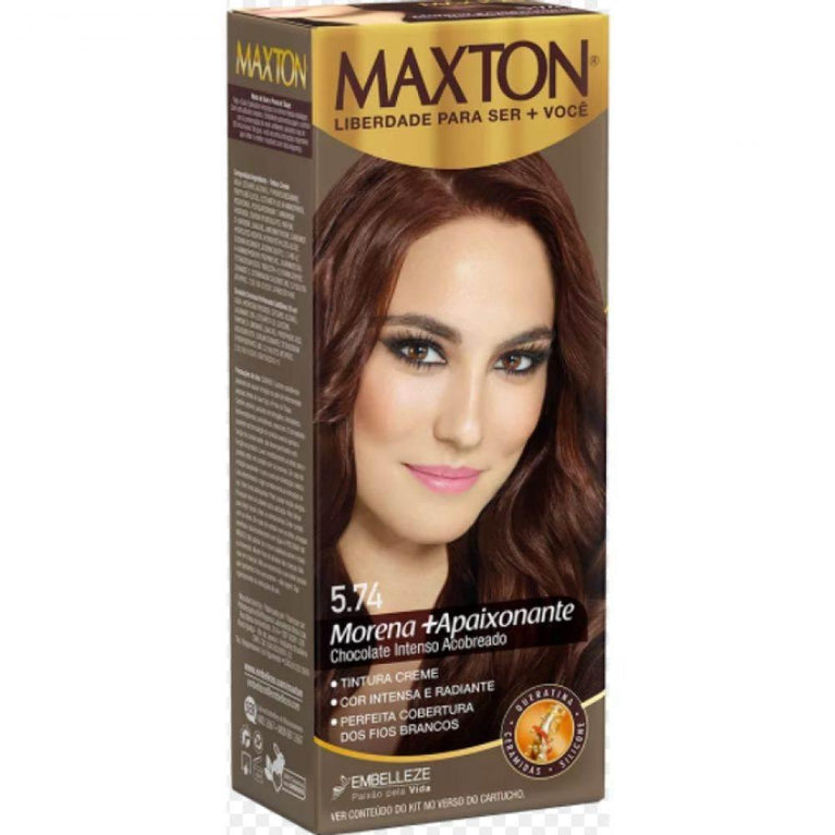 Tinta Maxton Nº5.74 Chocolate Intenso Acobreado - 60G - Drogaria Poupa Centro