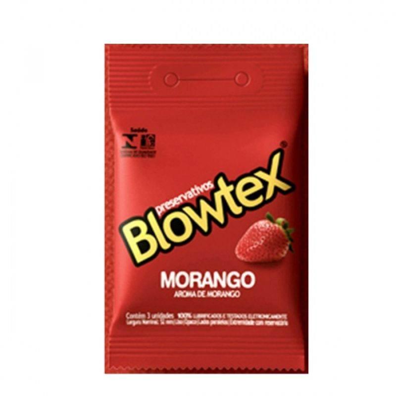 Preservativo Blowtex Morango Com 3 Unidades - Drogaria Poupa Centro