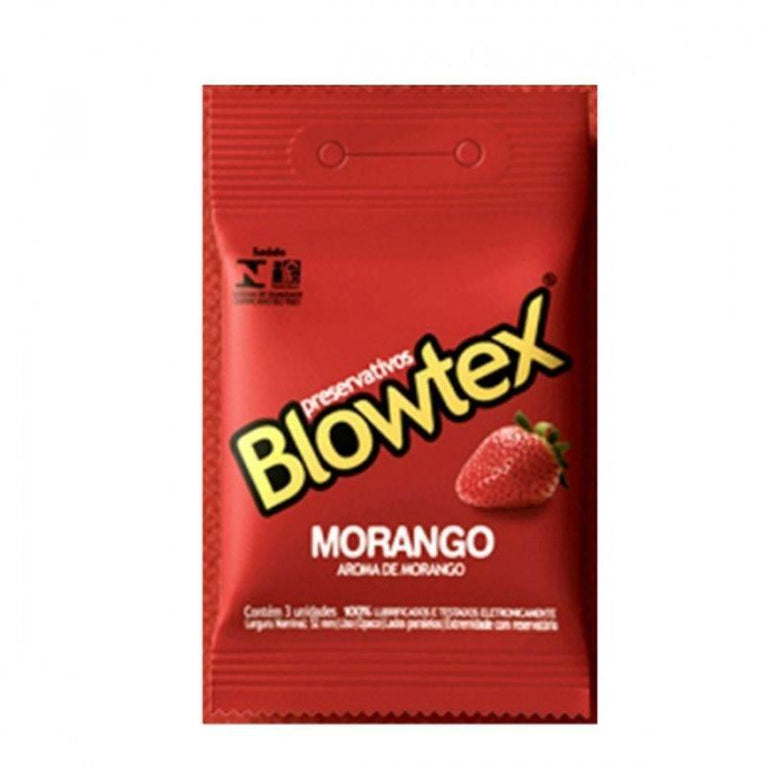 Preservativo Blowtex Morango Com 3 Unidades - Drogaria Poupa Centro
