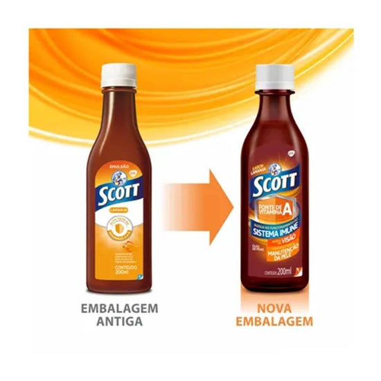 Emulsão Scott Laranja 200ml - Drogaria Poupa Centro