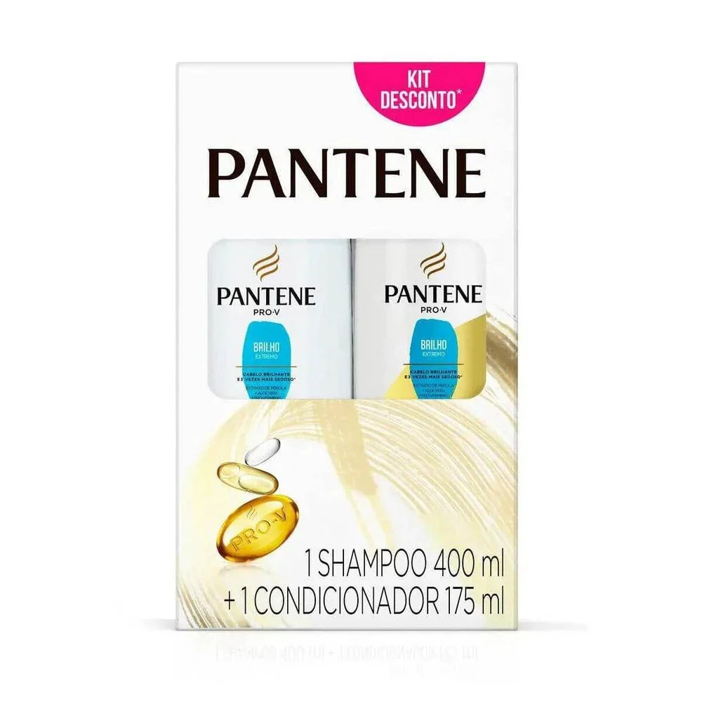 Kit Pantene Brilho Extremo Shampoo 400ml + Condicionador 175ml