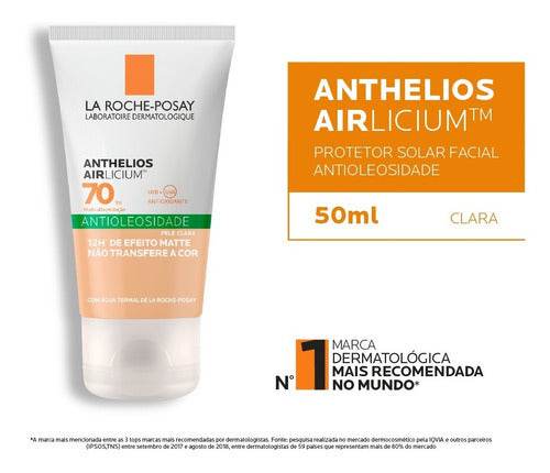 Protetor Solar Antioleosidade Fps70 Cor Clara La Roche Posay - Drogaria Poupa Centro