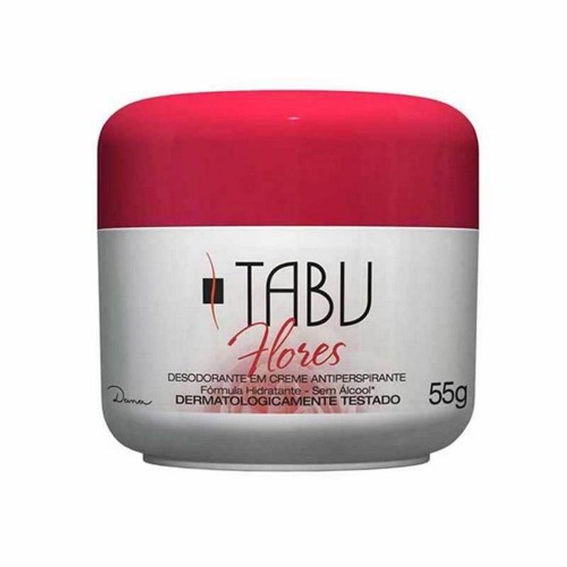 Desodorante Tabu Cremeso Flores 55g - Drogaria Poupa Centro