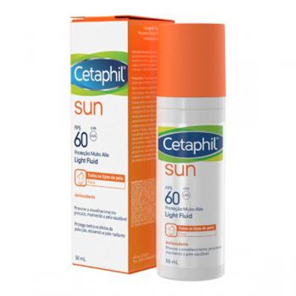 Protetor Solar Facial Cetaphil Sun Light Fluid sem Cor, FPS 60 - 50Ml - Drogaria Poupa Centro