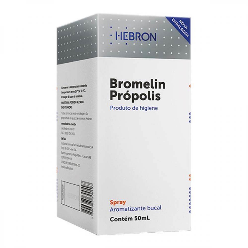 Bromelin Spray Própolis 50ml Hebron - Drogaria Poupa Centro