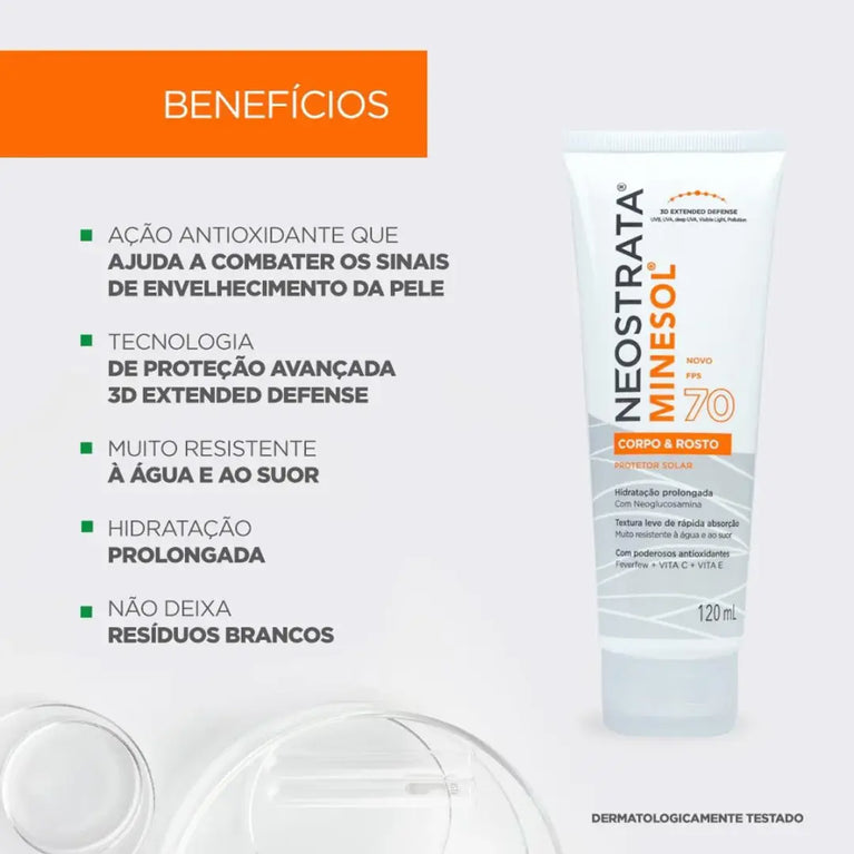 Neostrata Minesol Fps70  Corpo&Rosto 200ml