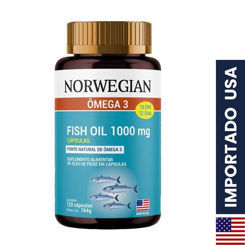 Omega 3 1000Mg Norwegian Made In Usa 120 Capsulas Sidney Oliveira - Drogaria Poupa Centro