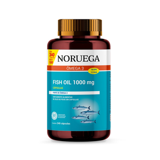 Omega 3 1000Mg Noruega Leve 240 Capsulas Pague 180 Sidney Ol