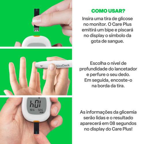 Tiras Para Medidor De Glicemia Glicocheck 50un - Hc489 Multi - Drogaria Poupa Centro