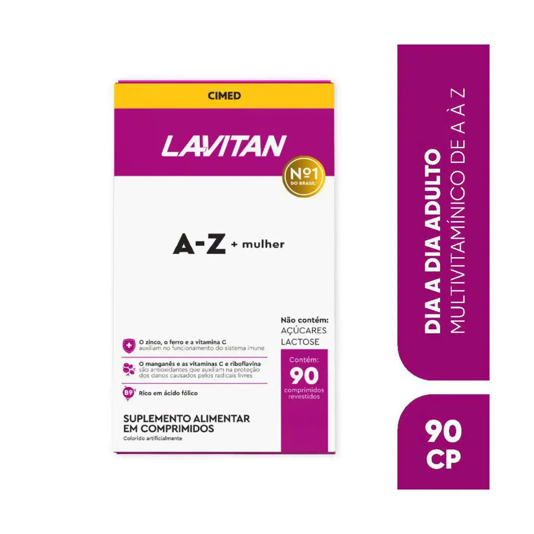 Polivitamínico Lavitan A-Z + Mulher 90 Comprimidos Cimed