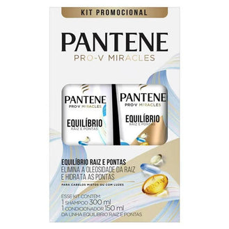 Kit Pantene Equilíbrio Raiz e Pontas Shampoo 300ml + Condicionador 150ml