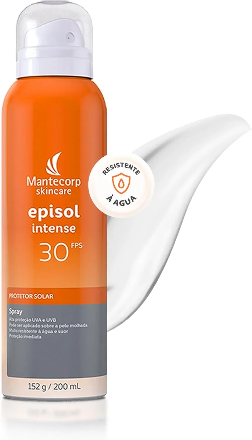 Mantecorp - Protetor Solar Episol Intense FPS 50 - Proteção UVA/UVB, Resistente à Água e Suor - 200ml