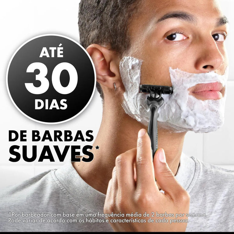 Aparelho de Barbear Gillette Prestobarba 3 Carvão Ativado 2 Unidades