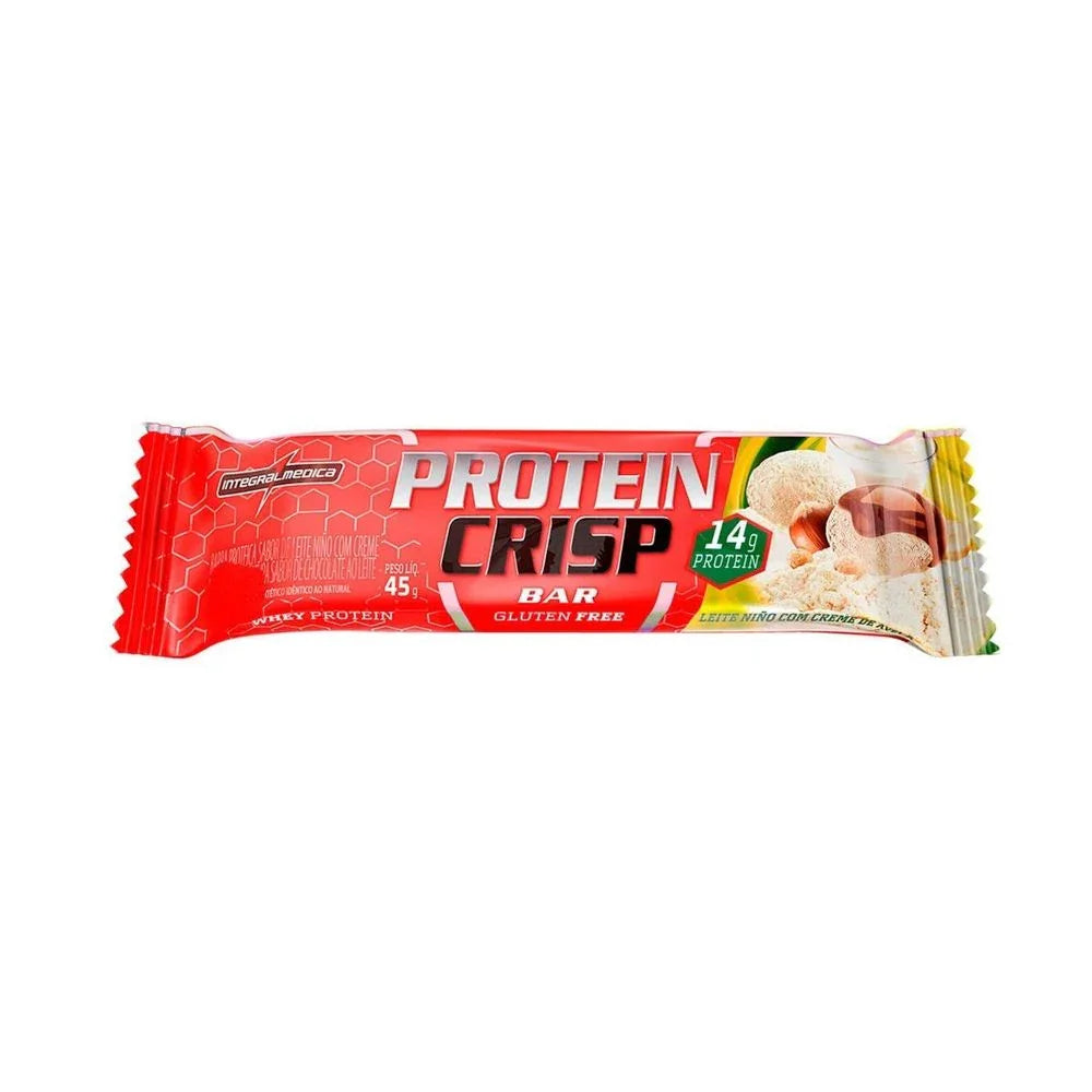 Barra de Proteína Integral Protein Crisp Leite Ninho C/Avelã - 45G - Drogaria Poupa Centro