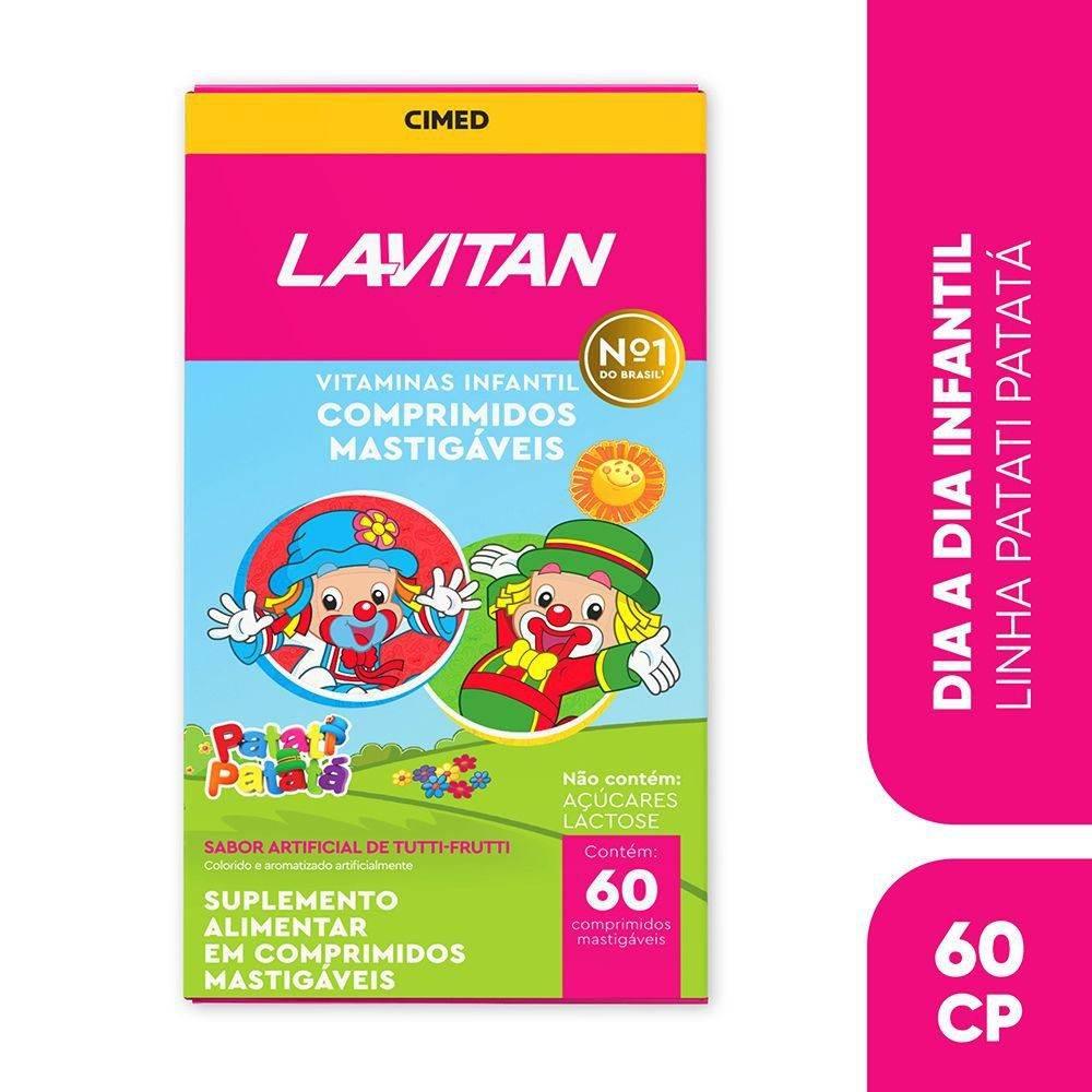 Lavitan Sabor Tutti-Frutti 60 Comprimidos - Drogaria Poupa Centro