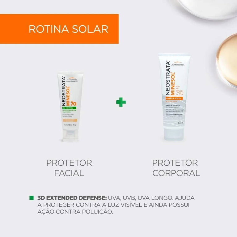 Protetor Solar Facial NeoStrata Minesol Oil Control FPS 70 Médio Escuro 40g