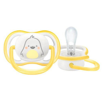 Chupeta Avent Ultra Air 0-6 Meses Amarela Pinguim - Drogaria Poupa Centro