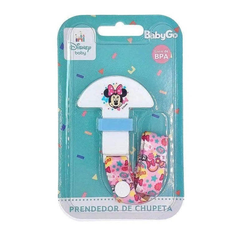 Prendedor de Chupeta Minnie 3796 BabyGo - Drogaria Poupa Centro