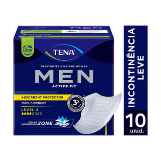 Absorvente Protetor Masculino Tena Men Active Fit 10 unidades