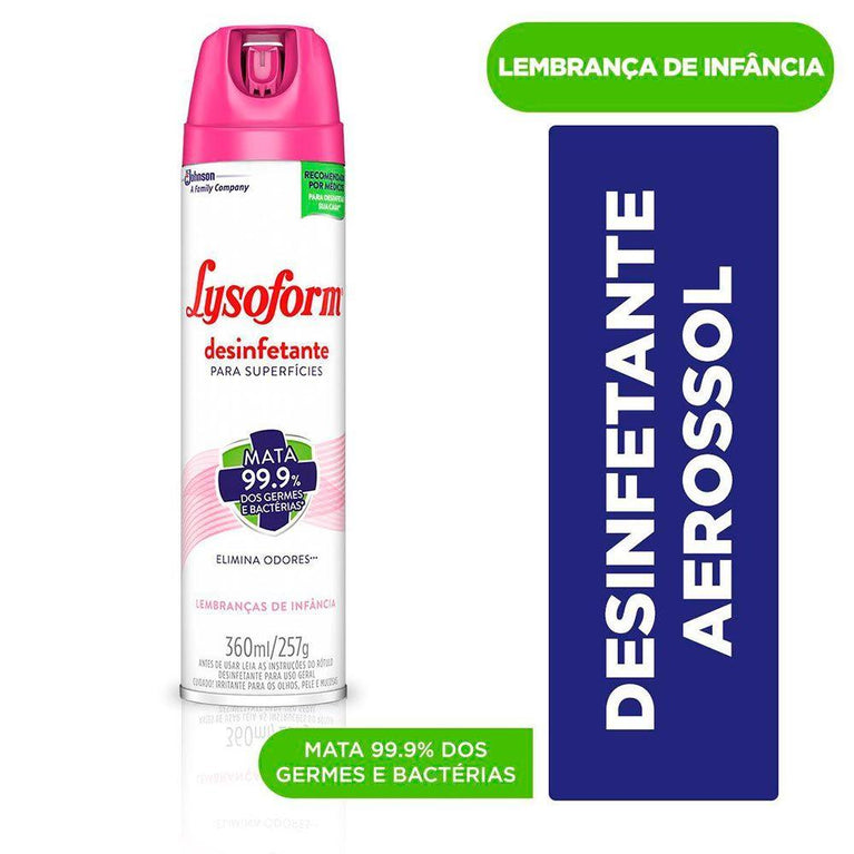 Desinfetante Lysoform Spray 360ml Lembranças de Infância - Drogaria Poupa Centro