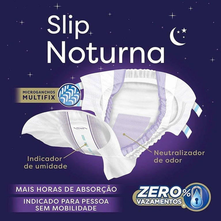 Tena Slip Noturna, Fralda Geriátrica para Incontinência Urinária, EG - 16 unidades