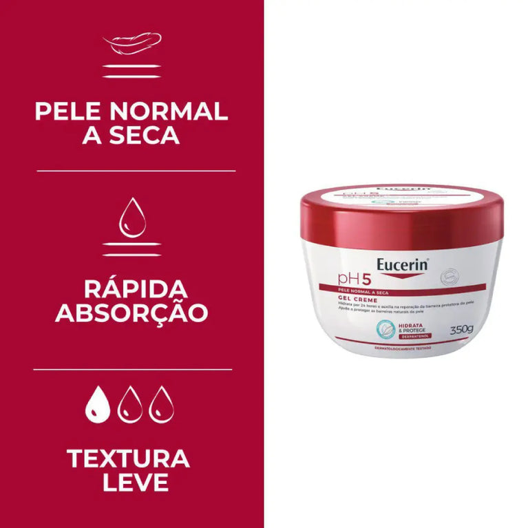 Gel Creme Hidratante Eucerin pH5 Pele Seca 350g
