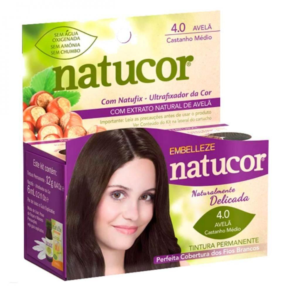 Tinta Natucor Vegana Nº4.0 Castanho Médio - 12G - Drogaria Poupa Centro