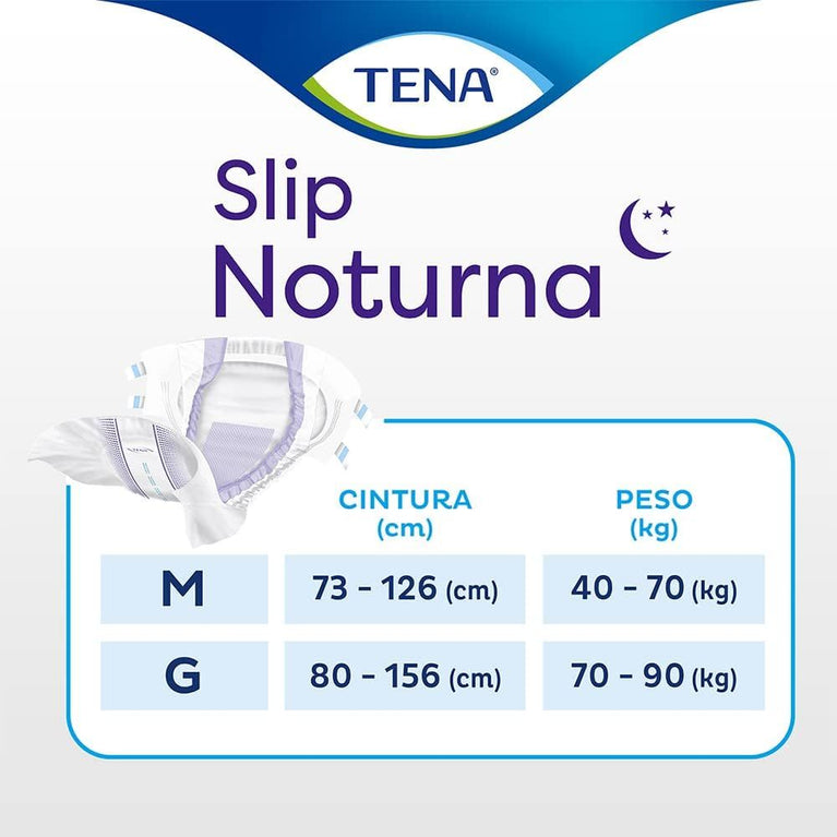 Fralda Geriátrica Tena Slip Noturna Tamanho G 7 Unidades