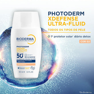Protetor Solar Bioderma Photoderm XDefense Ultra-fluid Cor 02 FPS 50+ 40ml