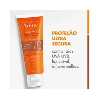 Protetor Solar Facial Avene Toque Seco FPS 70 Com Cor 40g